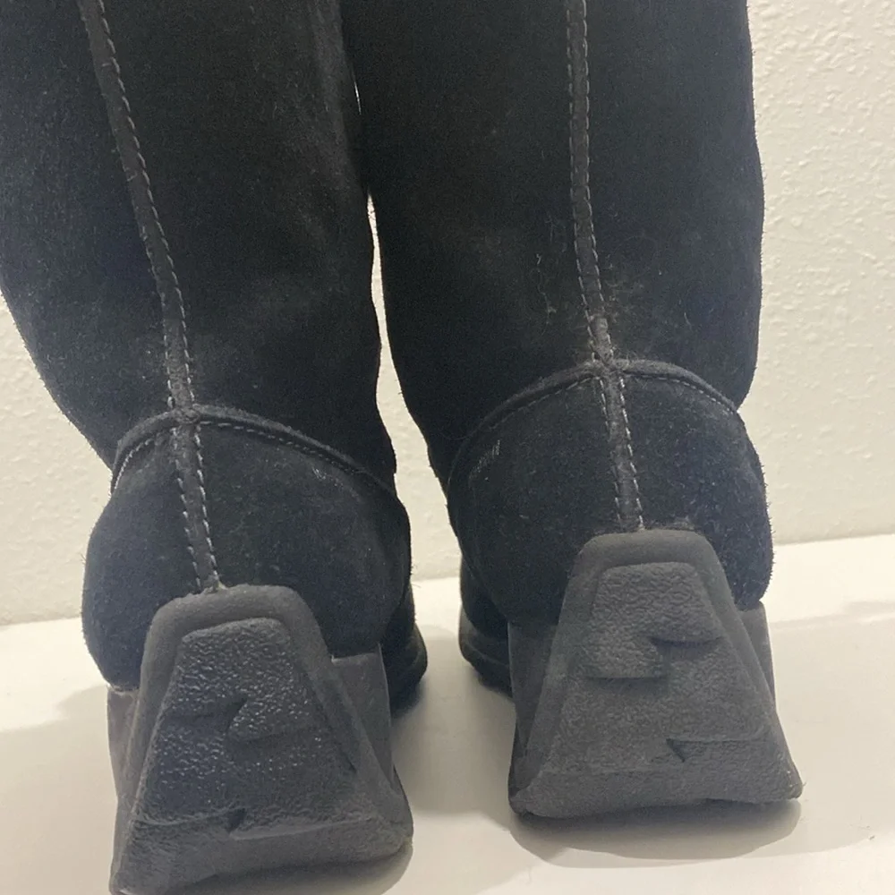 SPORTO WATERPROOF BLACK SUEDE FAUX FUR CUFF WINTER SNOW BOOTS~ Size 8.5 - Picture 7 of 16